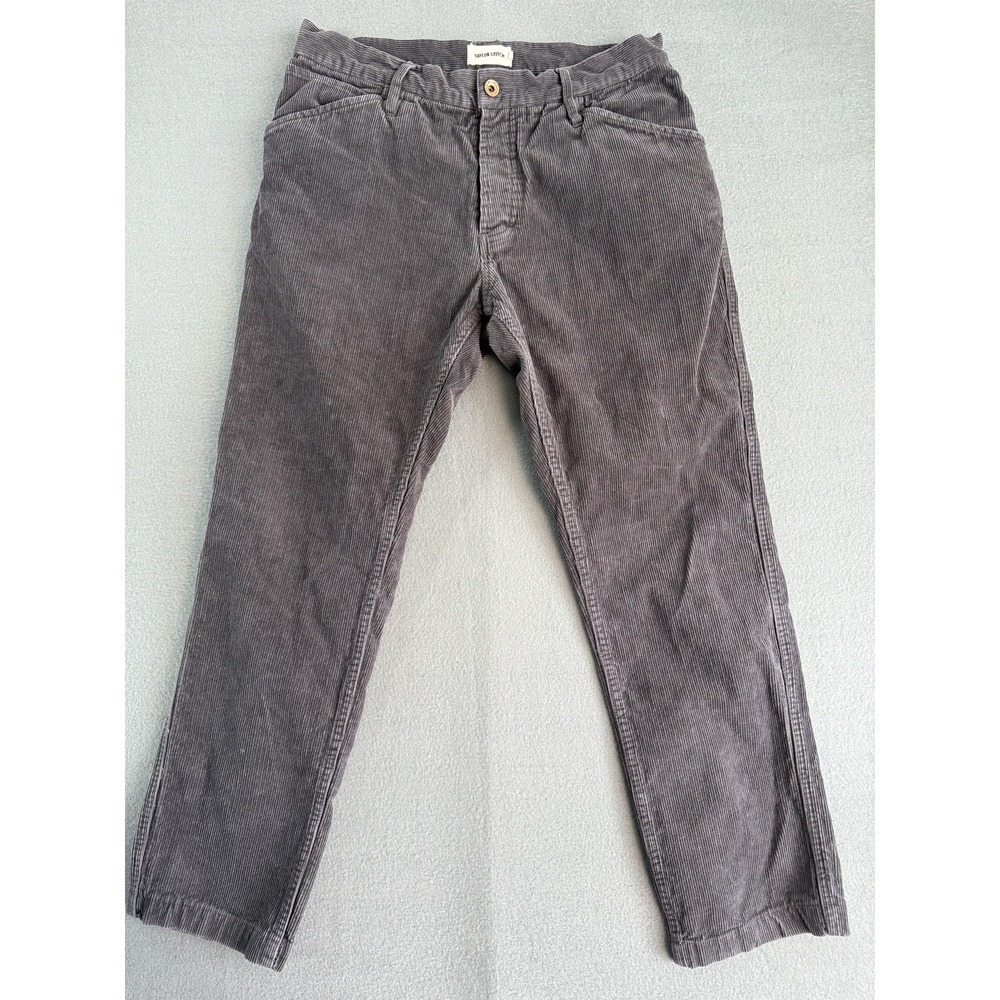 Taylor Stitch Pants Mens 32x27 Gray Regular Fit Corduroy Chino Straight Casual